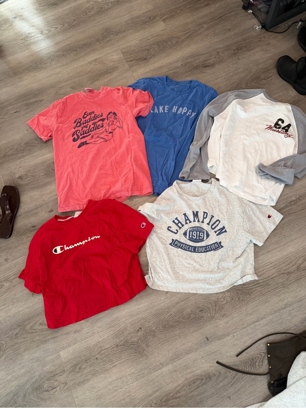 Lot of 5 women’s t-shirts. All are size medium except for one small